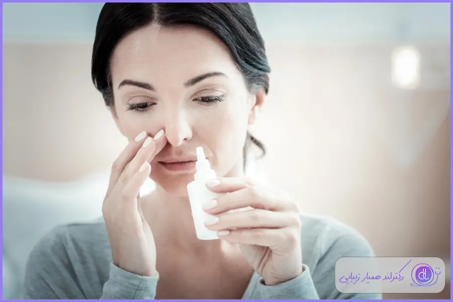 استفاده از اسپری برای رفع خشکی و گرفتگی بینی