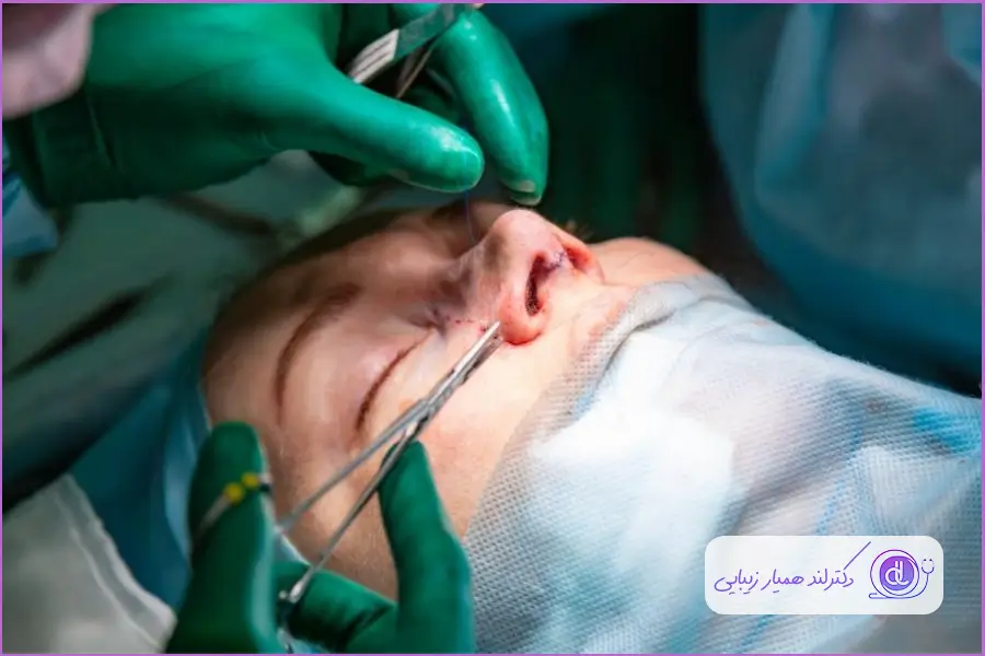 عمل بینی گوشتی با پوست زخیم