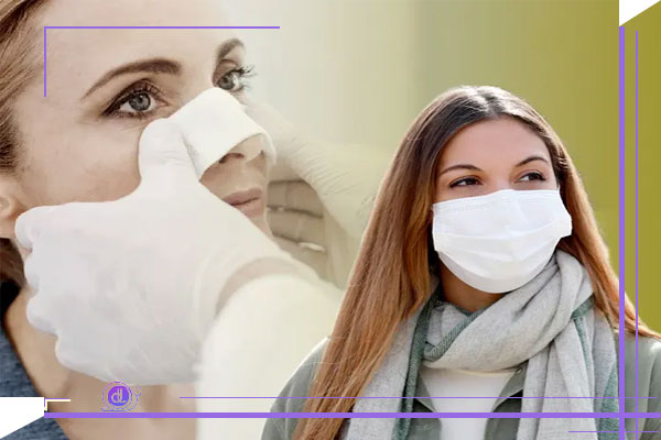 ماسک زدن بعد از عمل بینی